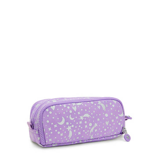 Kipling Gitroy Printed Pencil Case Bags Galaxy Metallic | CA 1910SG